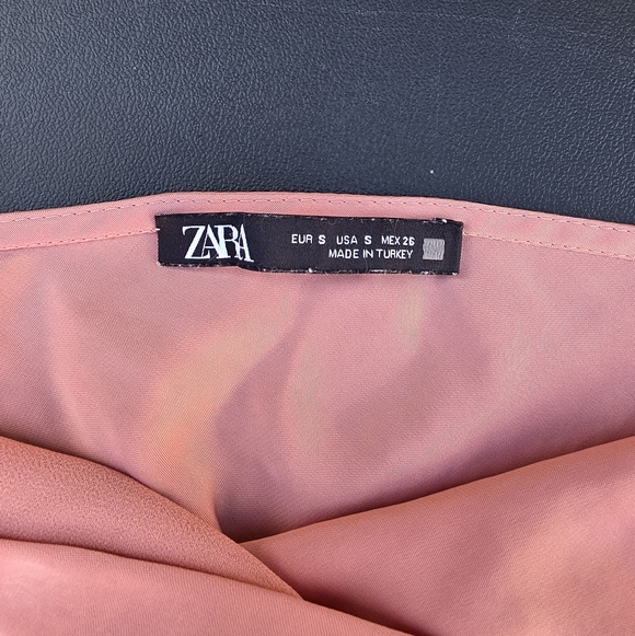 Zara Petal Pink Satin Slip Maxi Dress Garment Size Small - Picture 4 of 6